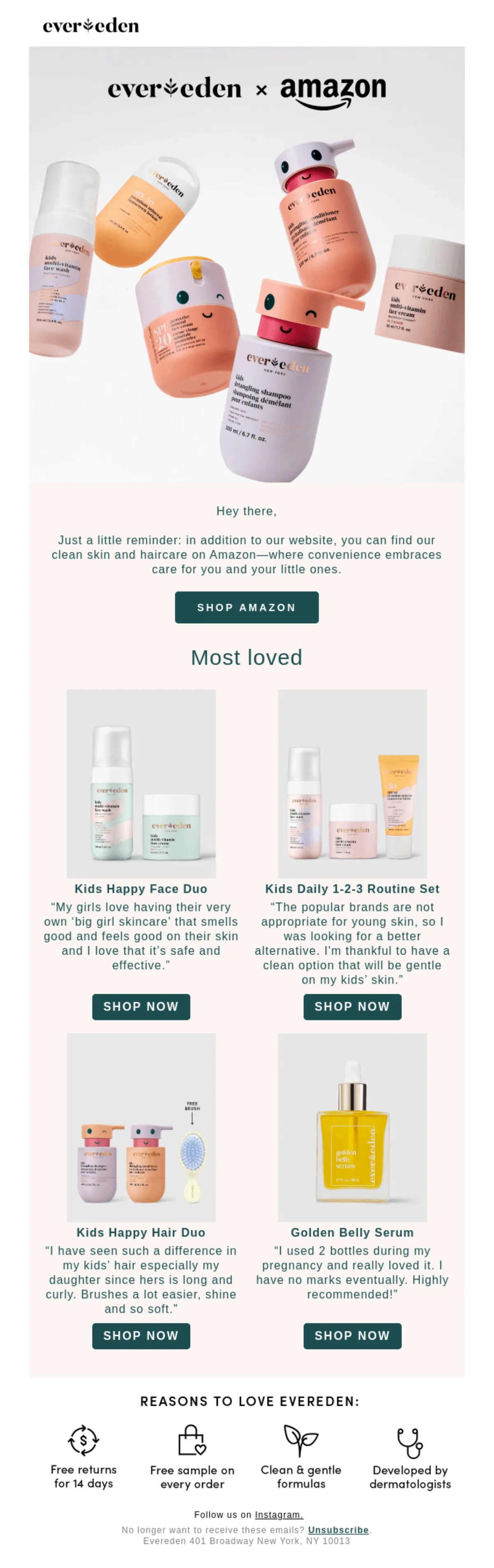 Example Buy On Amazon email