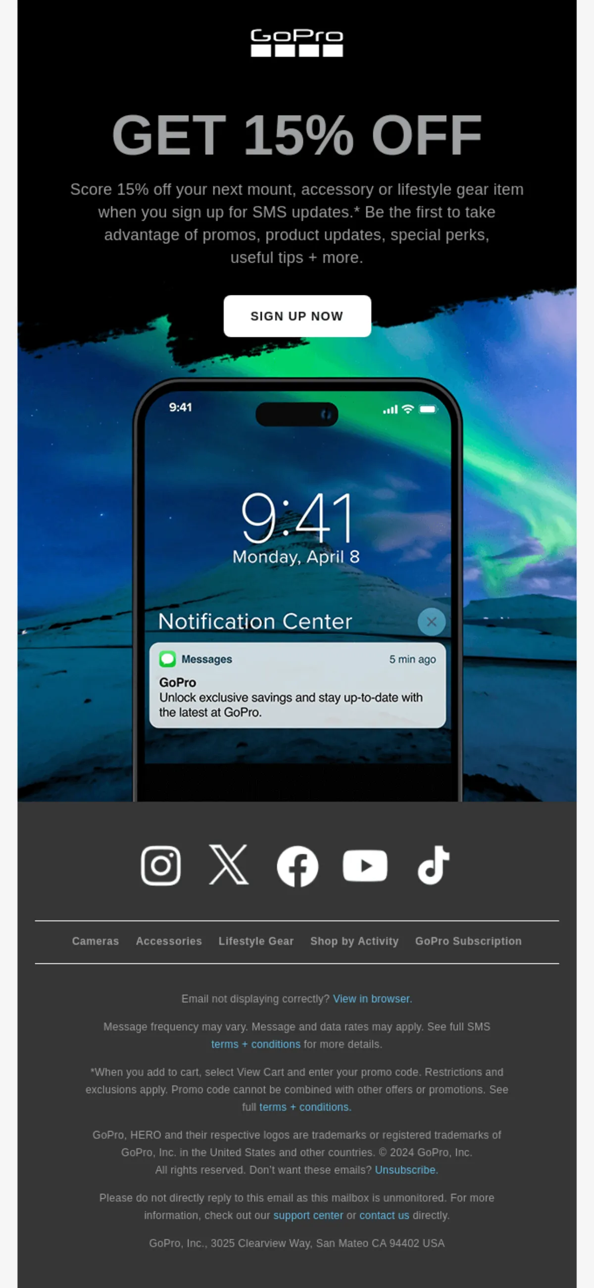 Sign Up For SMS