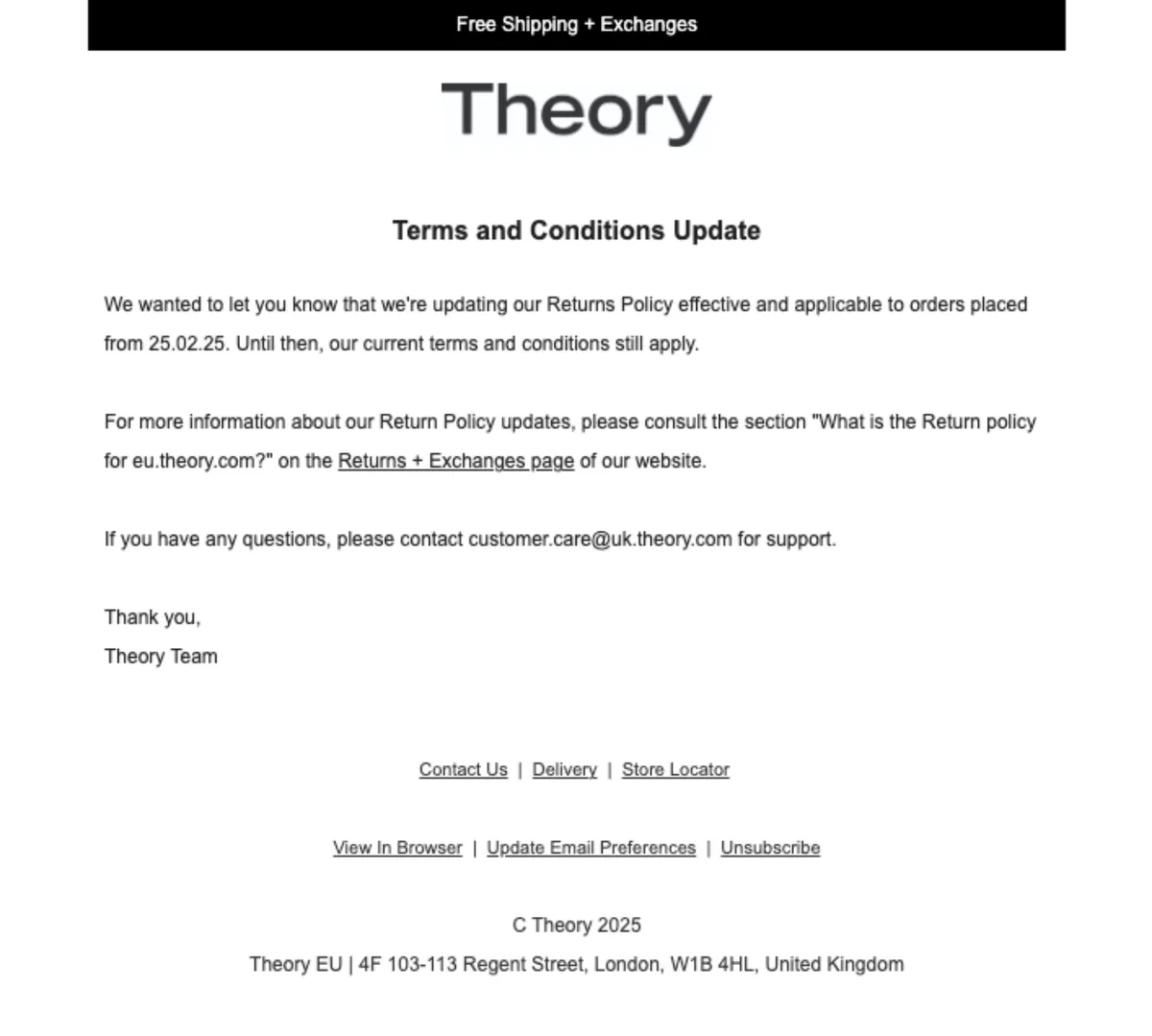 Terms & Condition Update